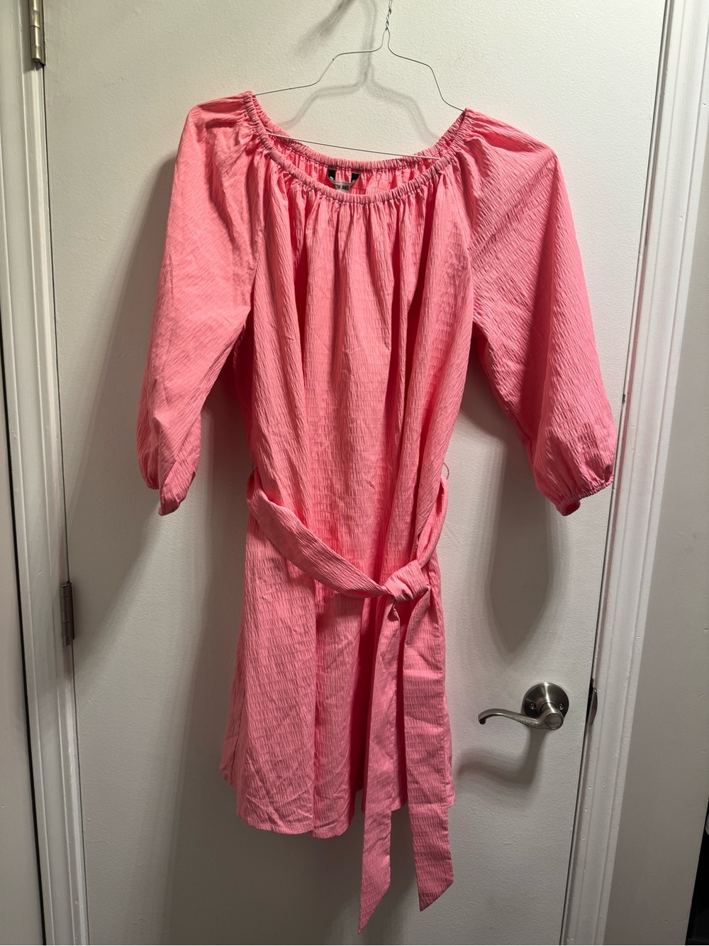 * Elizabeth and James Pink Off-Shoulder/Strapless Tie Waist Dress